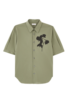 قميص بطبعة زهور أوركيد